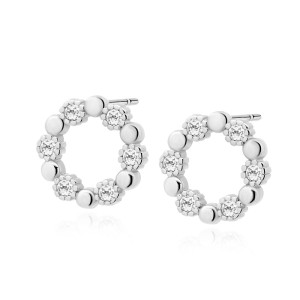 Cercei argint cerc cu pietre DiAmanti Z1352E-DIA (Argint 925‰ 1,5 g.)